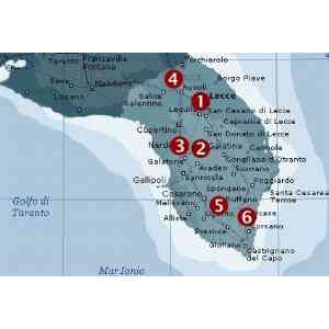 Click para ampliar. Pulsa en el nombre para ver la ficha. Soleto 2.- La comarca del Salento